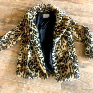 Gorgeous ASOS faux fur leopard print coat. Size 2 US size 6 UK